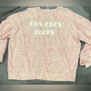 Dairy Boy Pink Camo Crewneck